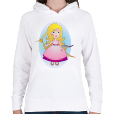 PRINTFASHION Tündérke - Női kapucnis pulóver - Fehér