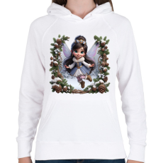 PRINTFASHION Tündérlány - Női kapucnis pulóver - Fehér