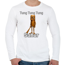 PRINTFASHION Tung Tung Tung Sahur - Férfi hosszú ujjú póló - Fehér