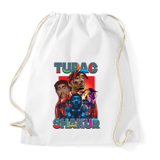 PRINTFASHION Tupac - Sportzsák, Tornazsák - Fehér tornazsák