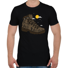PRINTFASHION Túra bakancs - Férfi póló - Fekete