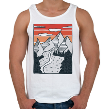 PRINTFASHION Túrázás - Férfi atléta - Fehér atléta, trikó