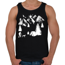 PRINTFASHION túrázás - Férfi atléta - Fekete