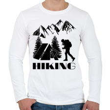 PRINTFASHION túrázás - Férfi hosszú ujjú póló - Fehér férfi póló