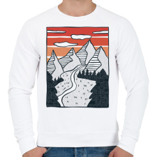 PRINTFASHION Túrázás - Férfi pulóver - Fehér férfi pulóver, kardigán