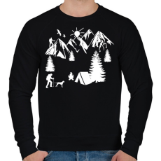 PRINTFASHION túrázás - Férfi pulóver - Fekete