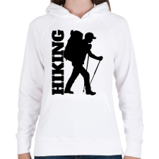 PRINTFASHION túrázás - Női kapucnis pulóver - Fehér női pulóver, kardigán