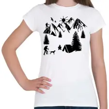 PRINTFASHION túrázás - Női póló - Fehér női póló
