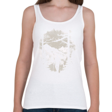 PRINTFASHION Túrázó a hegyekben - Női atléta - Fehér női trikó