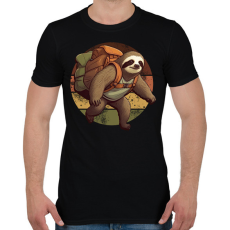 PRINTFASHION Túrázó lajhár - Férfi póló - Fekete