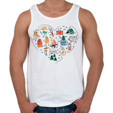 PRINTFASHION Túrázó szív - Férfi atléta - Fehér atléta, trikó