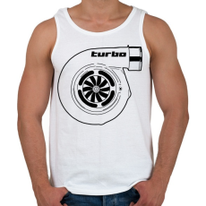 PRINTFASHION Turbo - Férfi atléta - Fehér