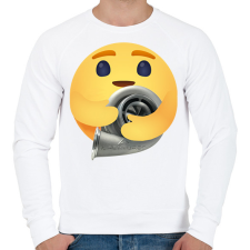 PRINTFASHION Turbó - Férfi pulóver - Fehér férfi pulóver, kardigán