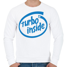 PRINTFASHION Turbo inside - Férfi pulóver - Fehér