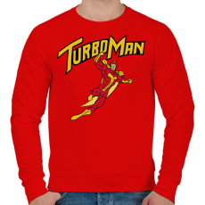 PRINTFASHION TurboMan - Férfi pulóver - Piros