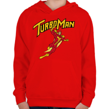 PRINTFASHION TurboMan - Gyerek kapucnis pulóver - Piros gyerek pulóver, kardigán