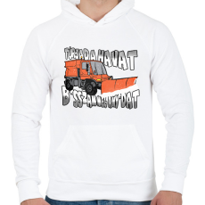 PRINTFASHION Túrjad a havat - Férfi kapucnis pulóver - Fehér