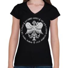 PRINTFASHION Turul - Női V-nyakú póló - Fekete női póló