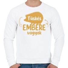 PRINTFASHION Tüskés embere vagyok - Névvel - Férfi pulóver - Fehér férfi pulóver, kardigán