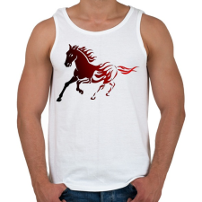 PRINTFASHION Tüzes ló - Férfi atléta - Fehér atléta, trikó