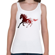 PRINTFASHION Tüzes ló - Női atléta - Fehér női trikó
