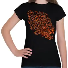PRINTFASHION Tűzfarkas 2 - Női póló - Fekete női póló