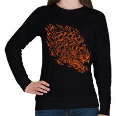 PRINTFASHION Tűzfarkas 2 - Női pulóver - Fekete