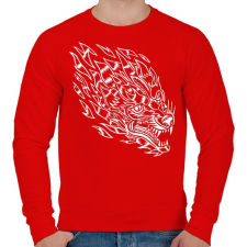 PRINTFASHION Tűzfarkas - Férfi pulóver - Piros férfi pulóver, kardigán