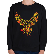 PRINTFASHION Tűzmadár - Gyerek pulóver - Fekete