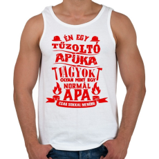 PRINTFASHION Tűzoltó Apuka - Férfi atléta - Fehér