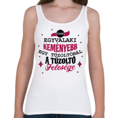 PRINTFASHION Tűzoltó felesége - Női atléta - Fehér