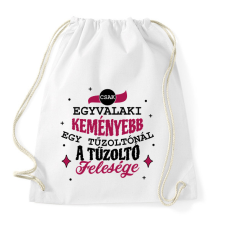PRINTFASHION Tűzoltó felesége - Sportzsák, Tornazsák - Fehér tornazsák