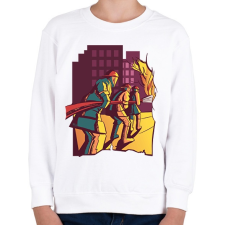 PRINTFASHION Tűzoltó - Gyerek pulóver - Fehér gyerek pulóver, kardigán