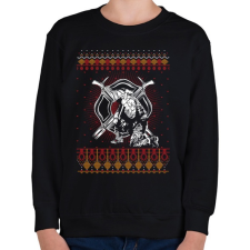 PRINTFASHION Tűzoltó karácsony - Gyerek pulóver - Fekete gyerek pulóver, kardigán