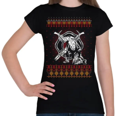 PRINTFASHION Tűzoltó karácsony - Női póló - Fekete