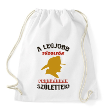 PRINTFASHION Tűzoltó szülinapja február - Sportzsák, Tornazsák - Fehér tornazsák