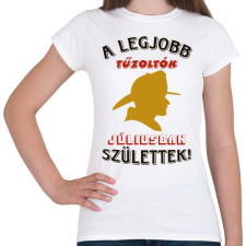 PRINTFASHION Tűzoltó szülinapja július - Női póló - Fehér női póló
