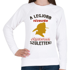 PRINTFASHION Tűzoltó szülinapja június - Női pulóver - Fehér