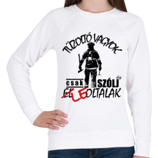 PRINTFASHION Tűzoltó vagyok - Női pulóver - Fehér női pulóver, kardigán