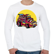 PRINTFASHION Tűzoltókocsi - Férfi hosszú ujjú póló - Fehér
