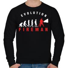 PRINTFASHION Tűzoltós evolúció - Férfi pulóver - Fekete férfi pulóver, kardigán