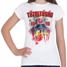 PRINTFASHION Tűzoltóság 1870 - Női póló - Fehér