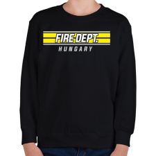 PRINTFASHION Tűzoltóság Magyarország - Gyerek pulóver - Fekete gyerek pulóver, kardigán