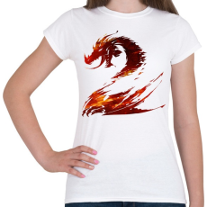 PRINTFASHION Tűzsárkány - Női póló - Fehér