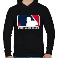 PRINTFASHION TWD - Negan Major League - Férfi kapucnis pulóver - Fekete