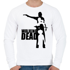 PRINTFASHION TWD sziluett - Férfi pulóver - Fehér
