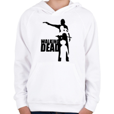 PRINTFASHION TWD sziluett - Gyerek kapucnis pulóver - Fehér