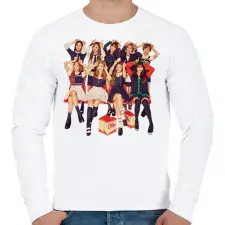 PRINTFASHION Twice csapat - Férfi pulóver - Fehér férfi pulóver, kardigán