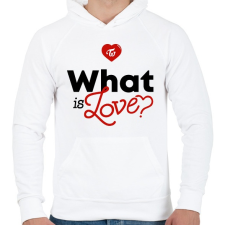 PRINTFASHION Twice: What is Love? - Férfi kapucnis pulóver - Fehér férfi pulóver, kardigán
