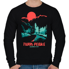 PRINTFASHION twin peaks - Férfi pulóver - Fekete